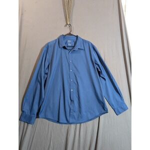 MIX&NY Men's Long Sleeve Button Up Slim Fit Color Blue Size XL